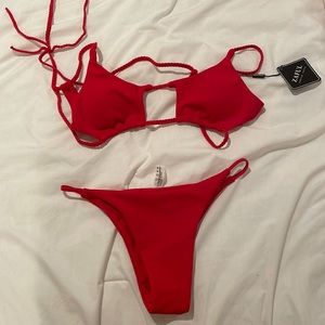 never worn red Zaful bikini